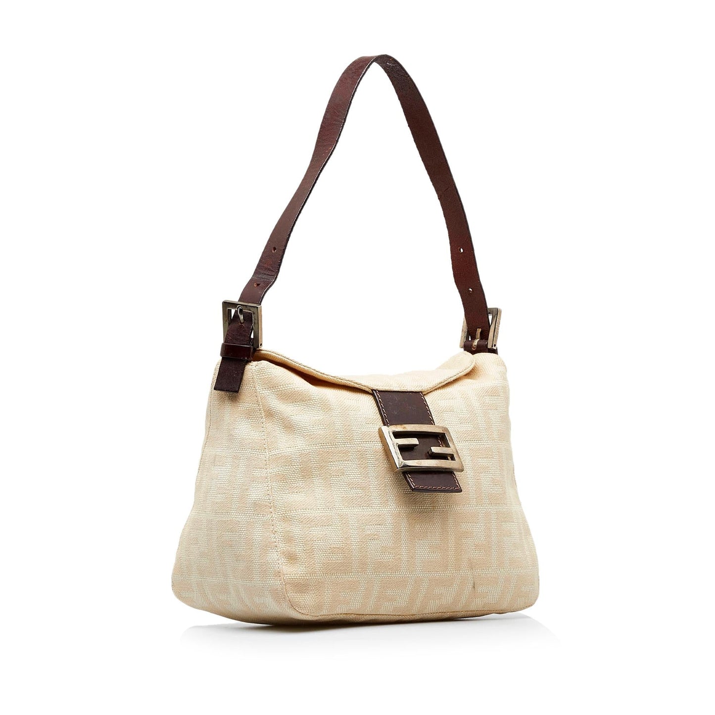 Luxury FendiZucca Double Flap Shoulder Bag (SHG-1wm87H)