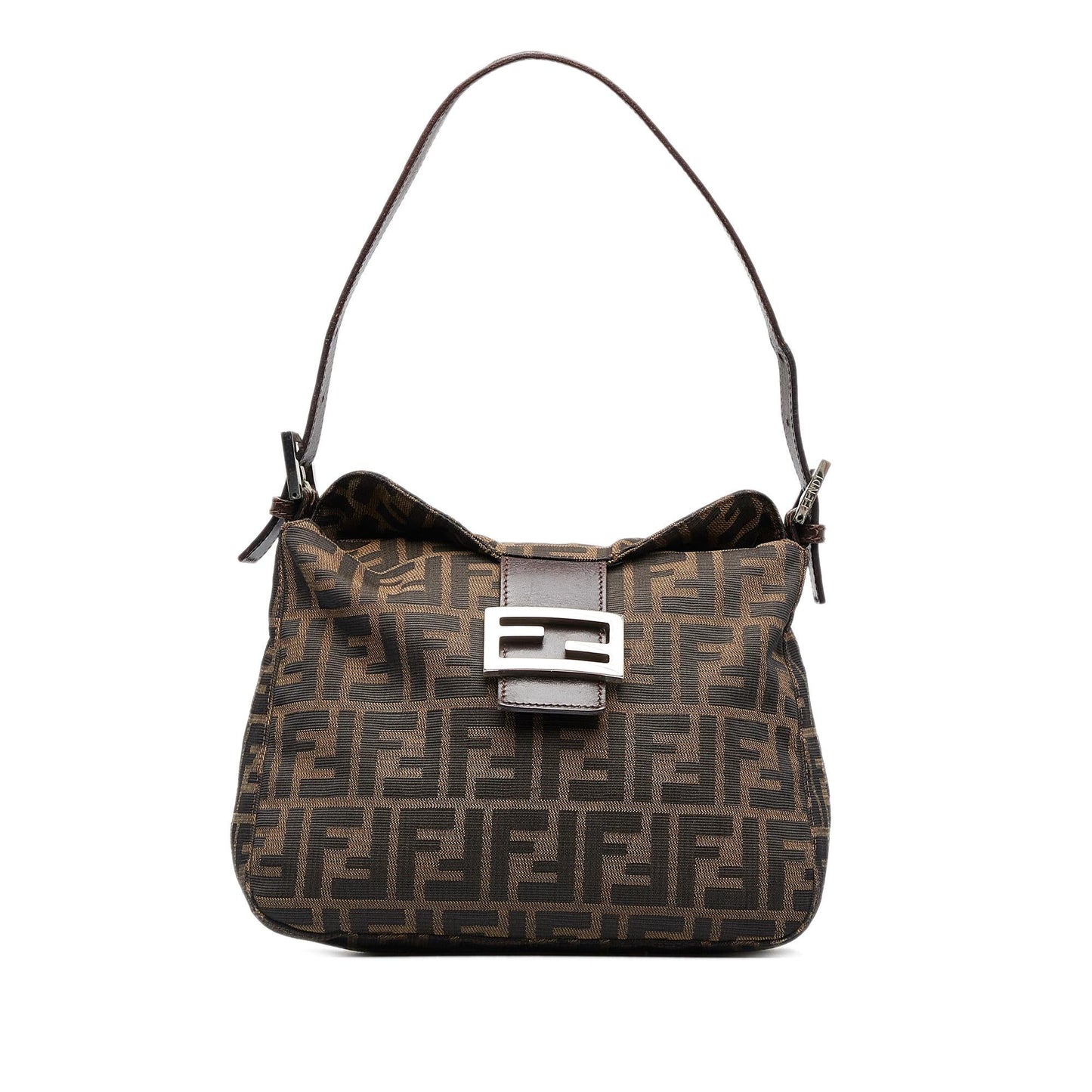 Luxury FendiZucca Double Flap Shoulder Bag (SHG-mQyT1Z)