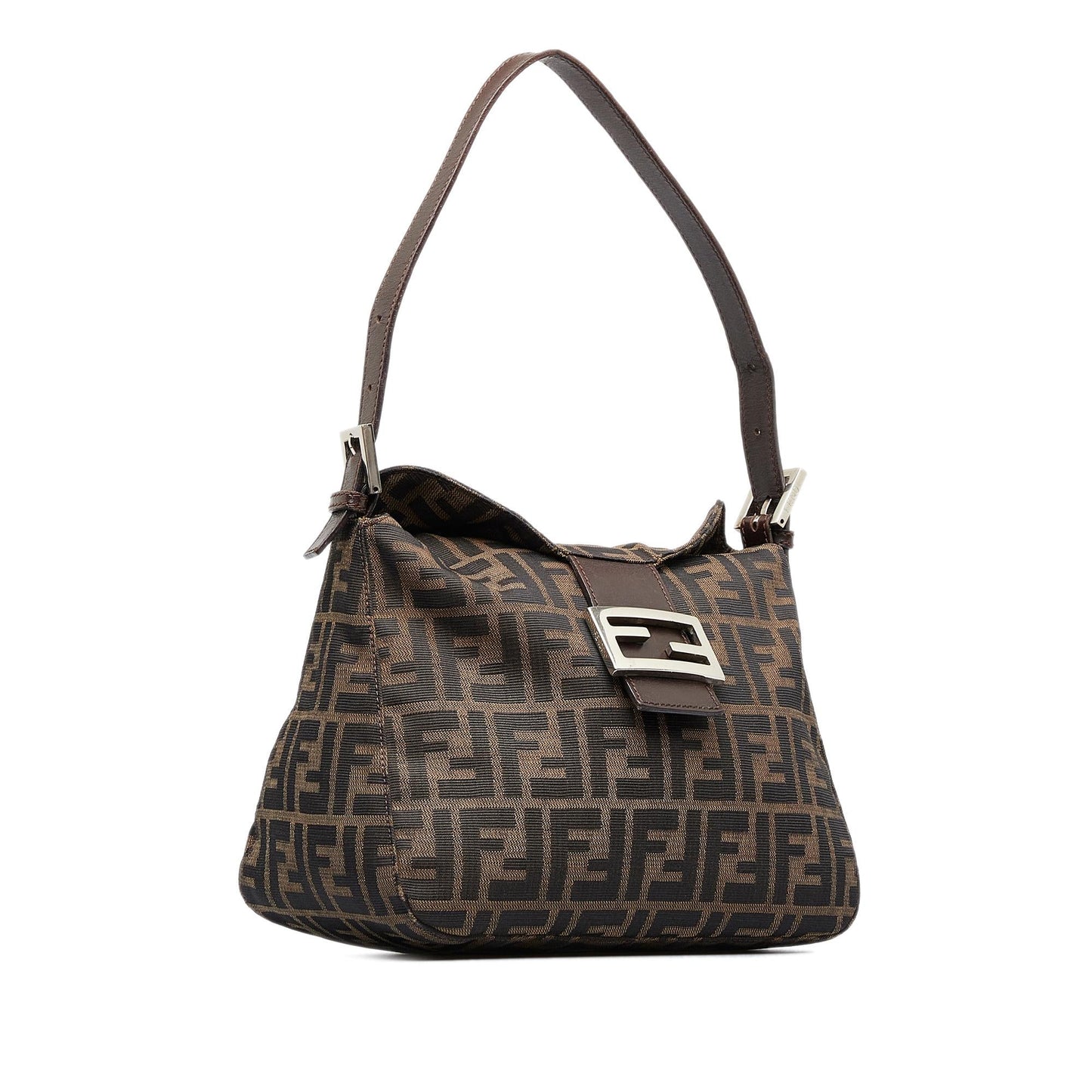 Luxury FendiZucca Double Flap Shoulder Bag (SHG-mQyT1Z)