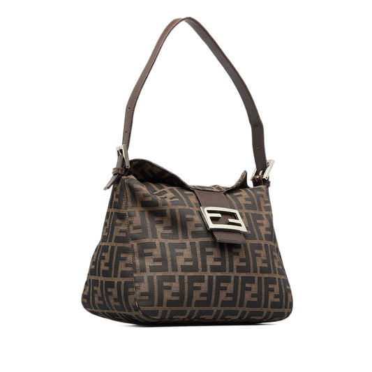 Luxury FendiZucca Double Flap Shoulder Bag (SHG-mQyT1Z)