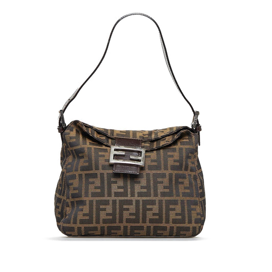 Luxury FendiZucca Double Flap Shoulder Bag (SHG-5HHvf2)