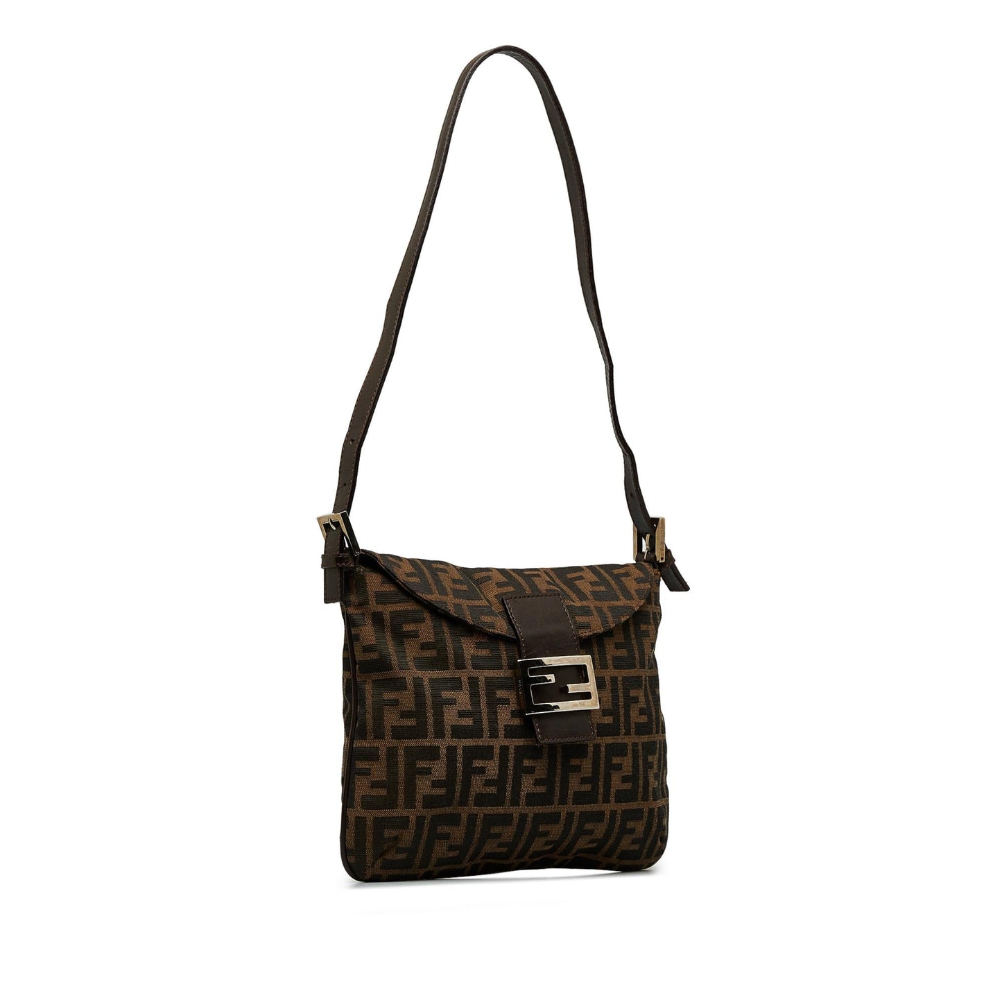 Luxury FendiZucca Double Flap Shoulder Bag (SHG-3yfrKu)