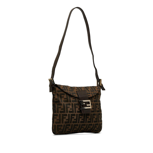 Luxury FendiZucca Double Flap Shoulder Bag (SHG-3yfrKu)