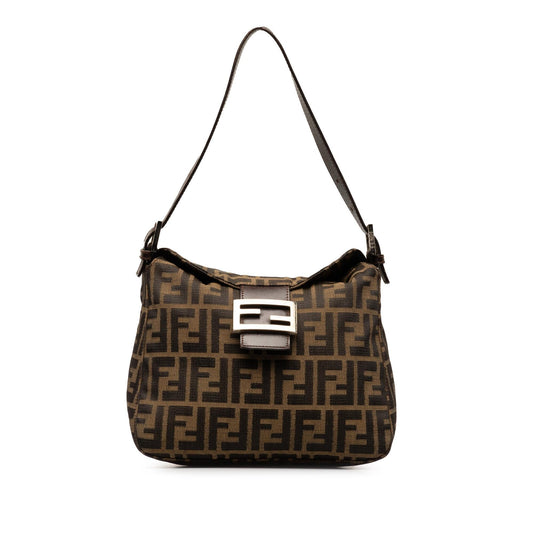 Luxury FendiZucca Double Flap Shoulder Bag (SHG-iLiG0w)