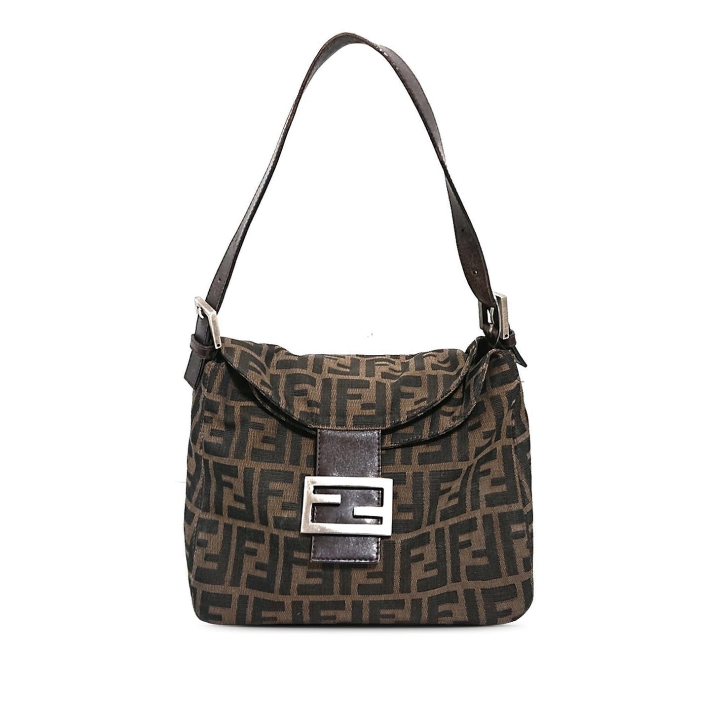 Luxury FendiZucca Double Flap Shoulder Bag (SHG-t9jLYo)