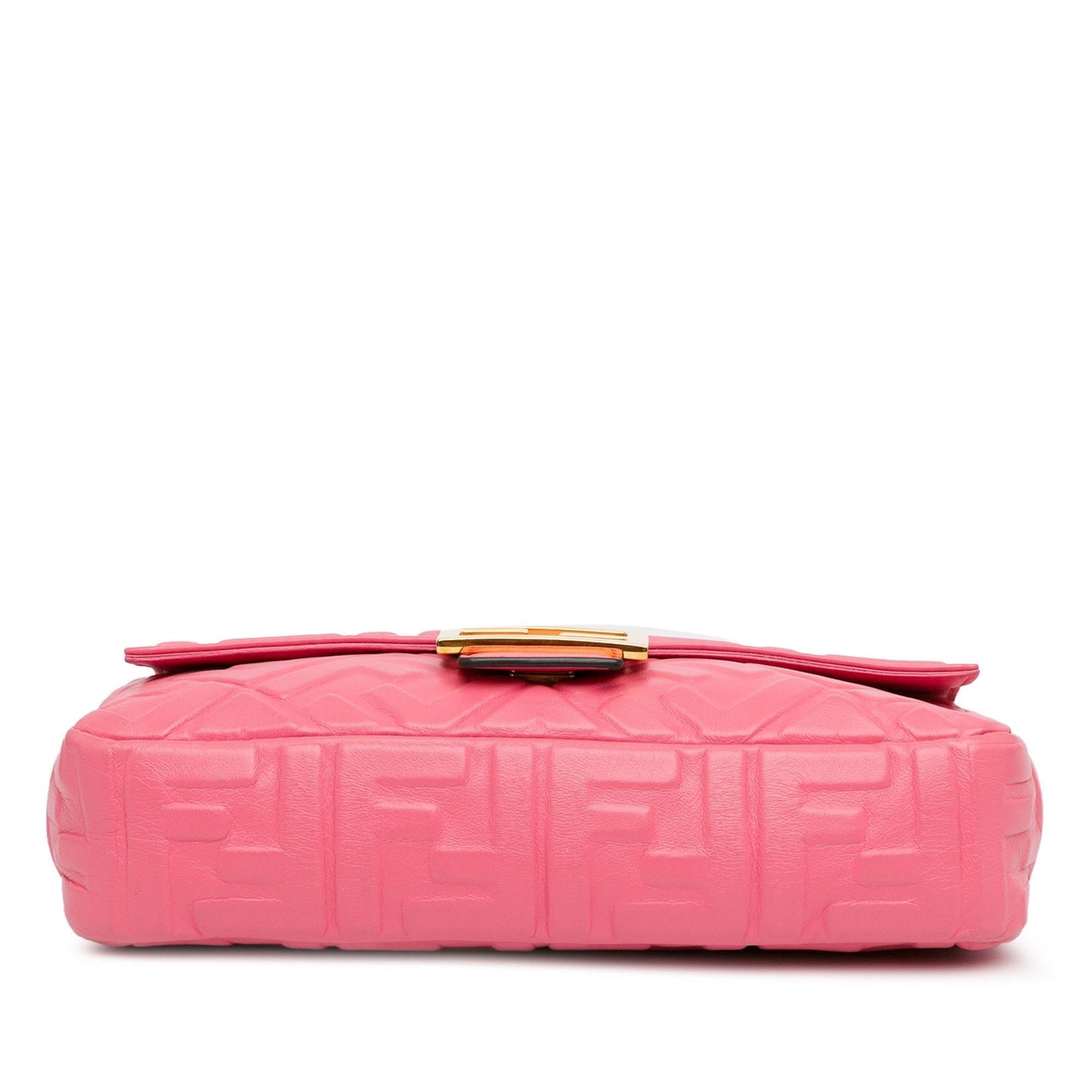 Luxury FendiZucca Embossed Baguette Satchel (SHG-PnP7Su)
