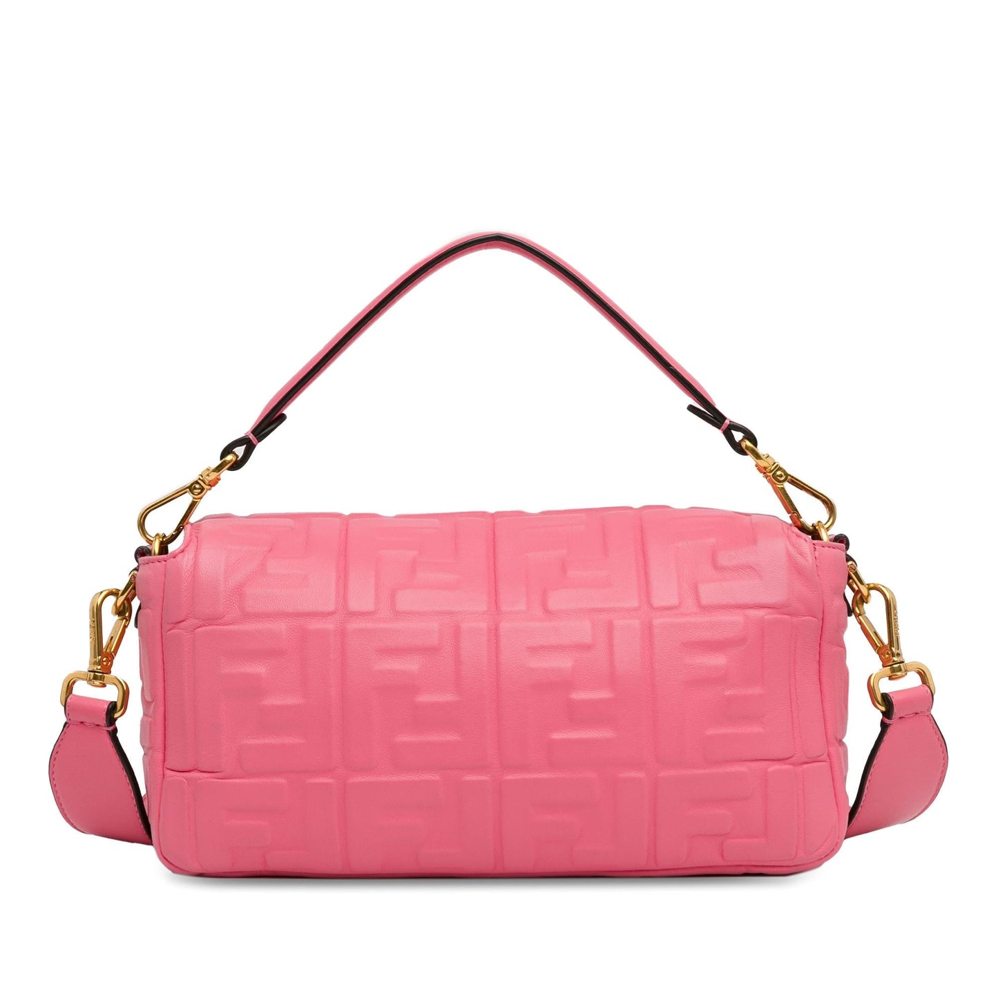 Luxury FendiZucca Embossed Baguette Satchel (SHG-dNovMe)
