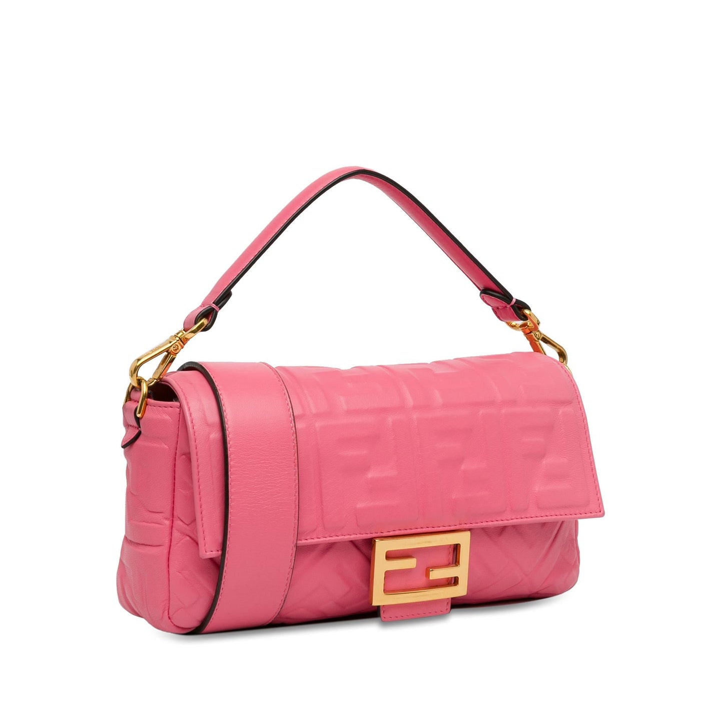 Luxury FendiZucca Embossed Baguette Satchel (SHG-dNovMe)
