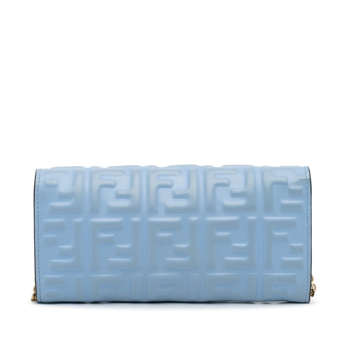 Luxury FendiZucca Embossed Leather Wallet on Chain (SHG-KieunS)