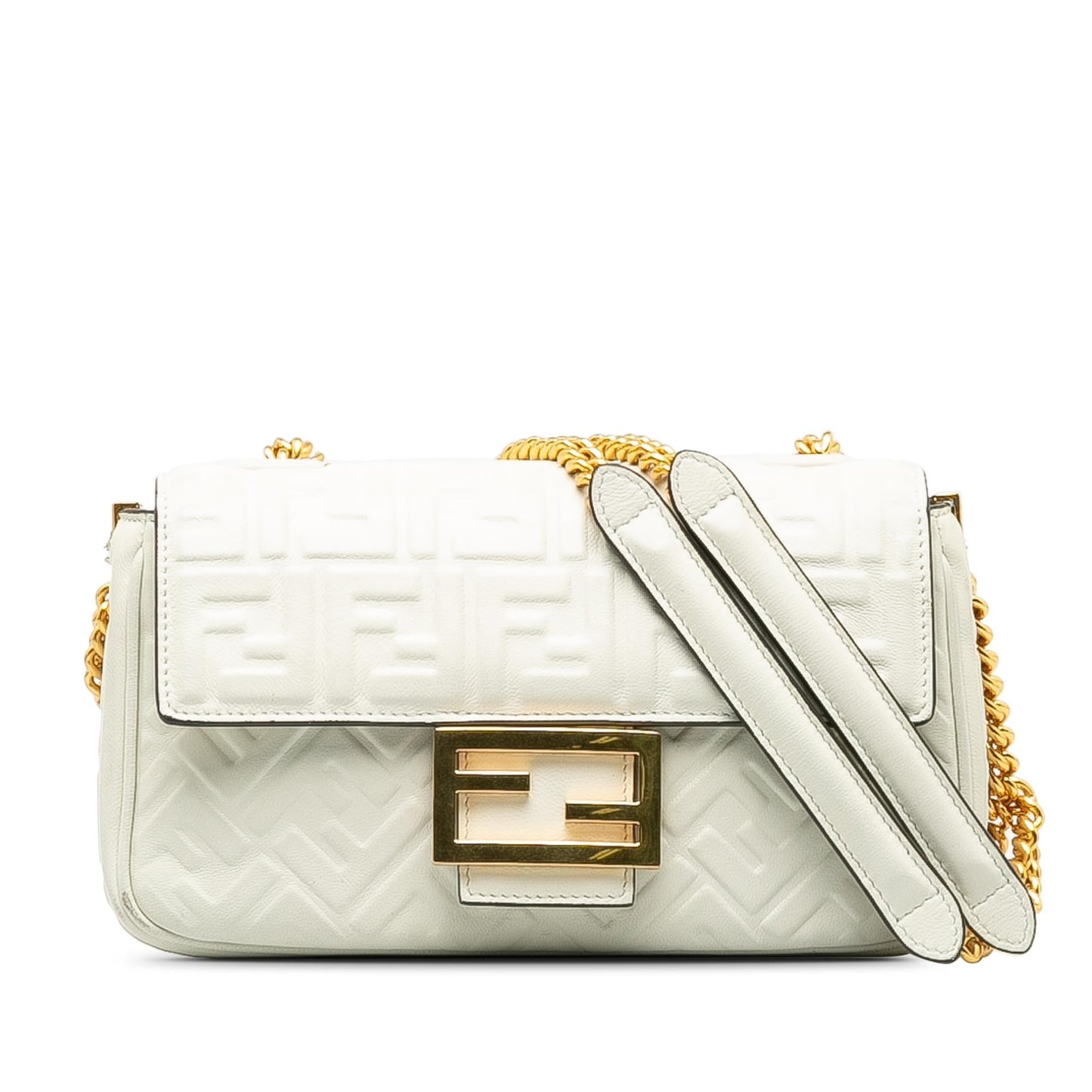 Luxury FendiZucca Embossed Midi Baguette (SHG-p7ykR5)