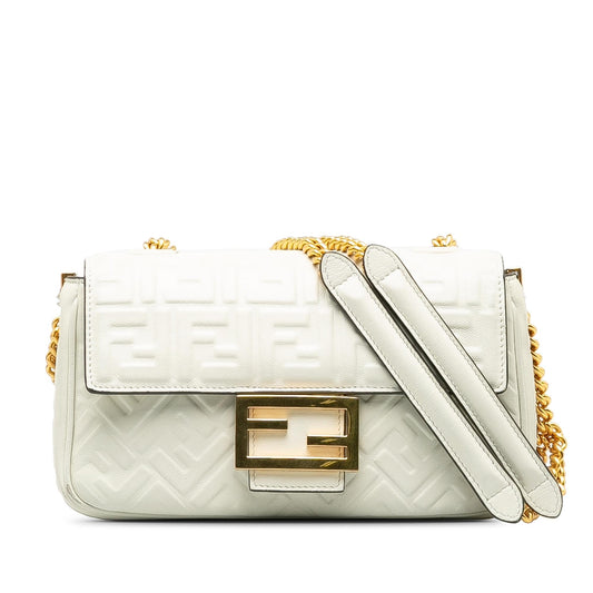 Luxury FendiZucca Embossed Midi Baguette (SHG-p7ykR5)