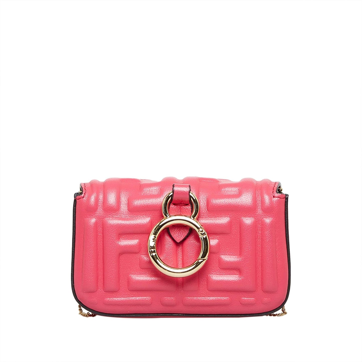 Luxury FendiZucca Embossed Nano Baguette Charm (SHG-UkSPt4)