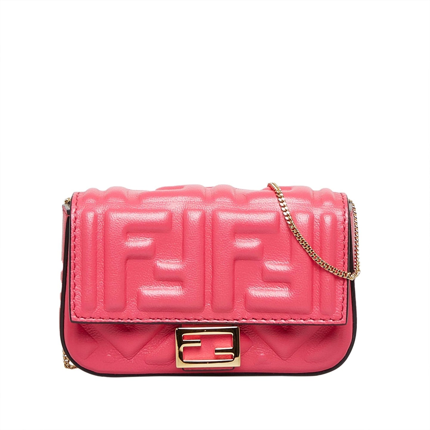 Luxury FendiZucca Embossed Nano Baguette Charm (SHG-UkSPt4)