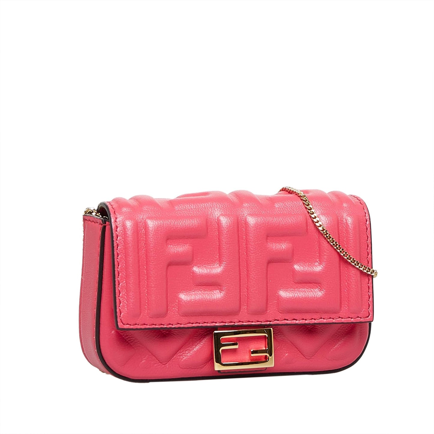 Luxury FendiZucca Embossed Nano Baguette Charm (SHG-UkSPt4)
