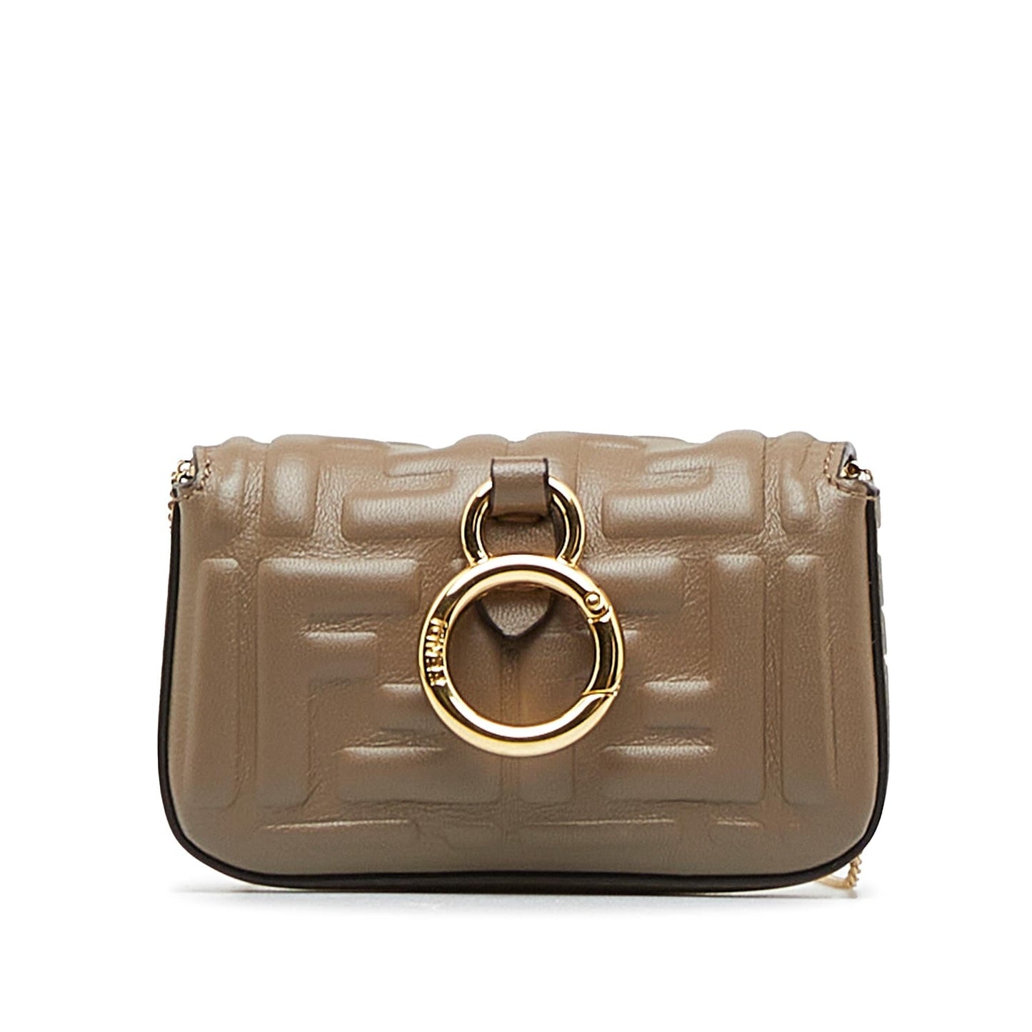Luxury FendiZucca Embossed Nano Baguette Charm (SHG-5xIQXU)