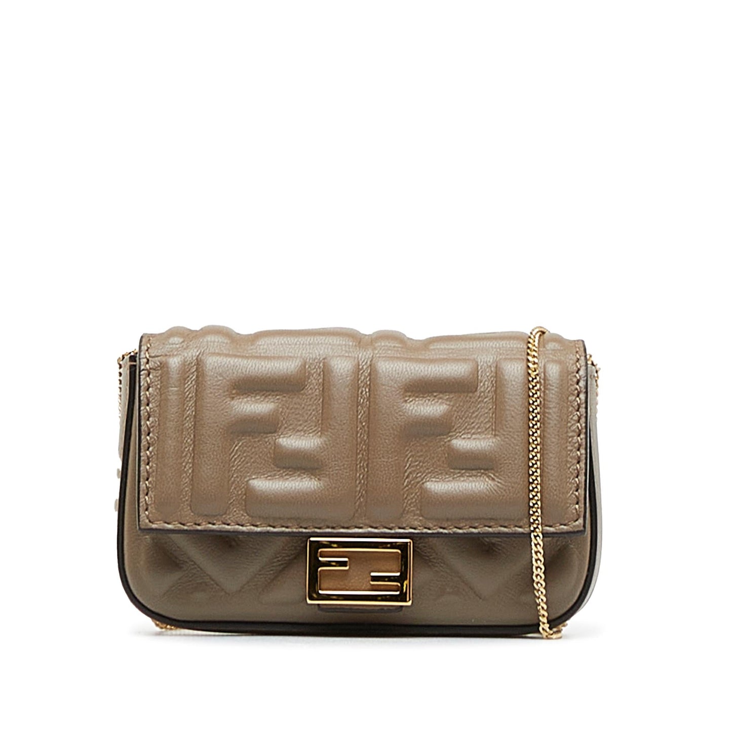 Luxury FendiZucca Embossed Nano Baguette Charm (SHG-5xIQXU)