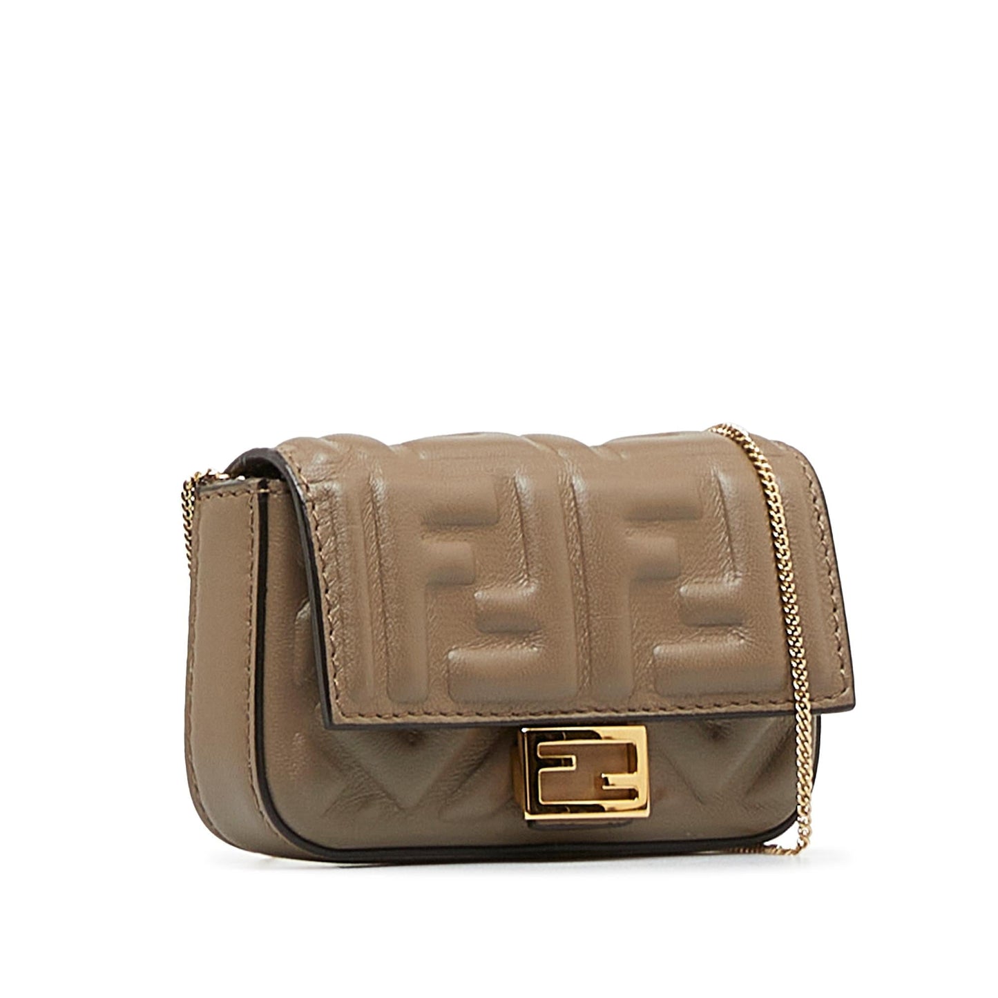 Luxury FendiZucca Embossed Nano Baguette Charm (SHG-5xIQXU)