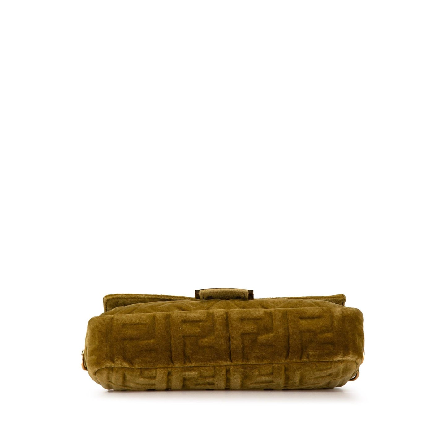 Luxury FendiZucca Embossed Velvet Baguette Satchel (SHG-TmosbZ)