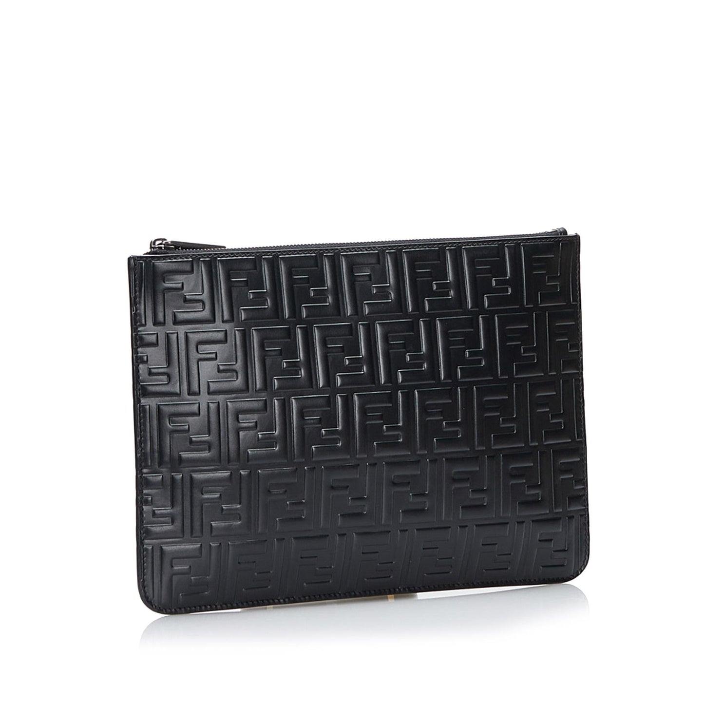 Luxury FendiZucca Embossed Zip Pouch (SHG-ocVOj7)