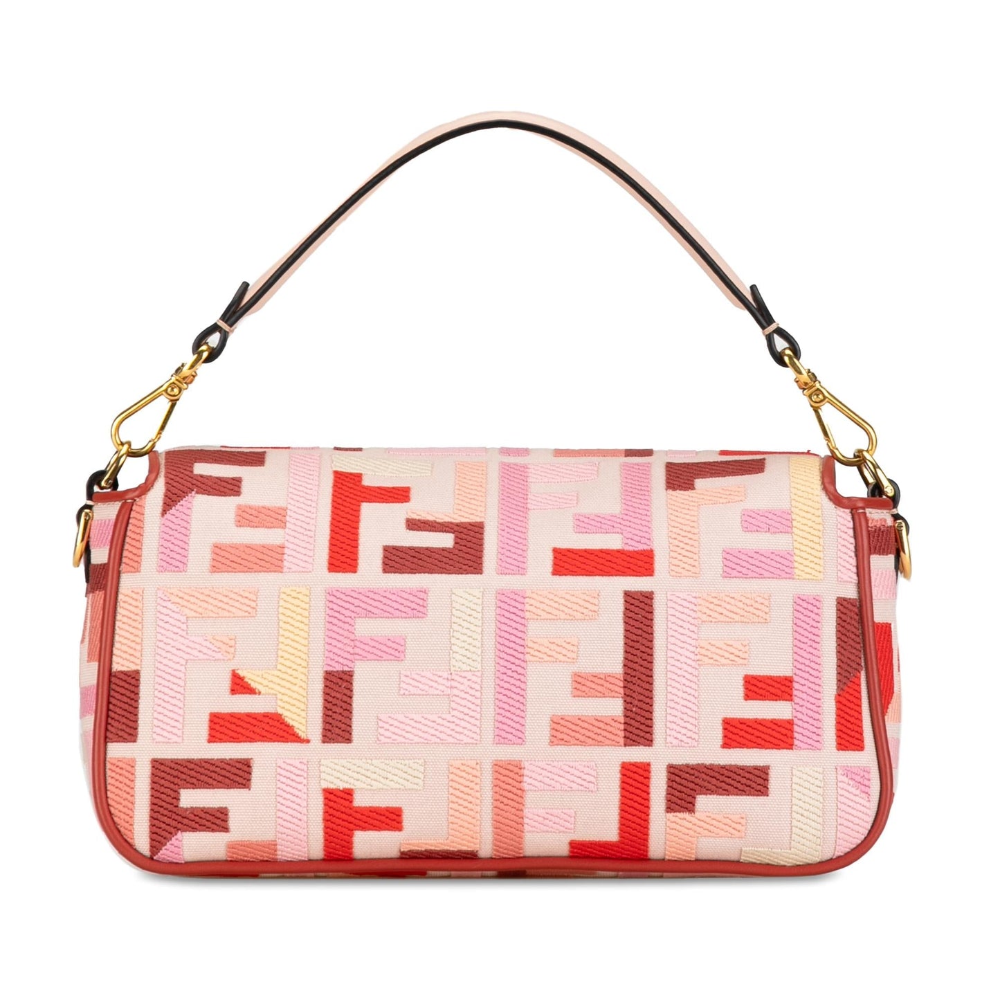 Luxury FendiZucca Embroidered Baguette Satchel (SHG-PGUpqD)
