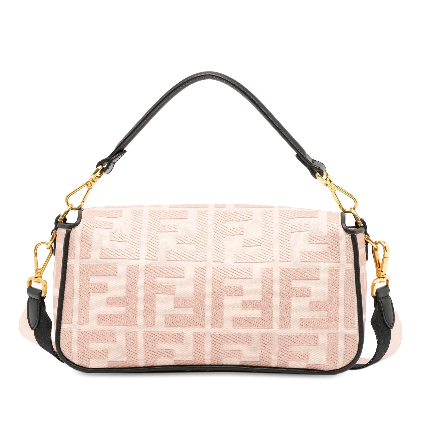 Luxury FendiZucca Embroidered Baguette Satchel (SHG-5WGn2V)