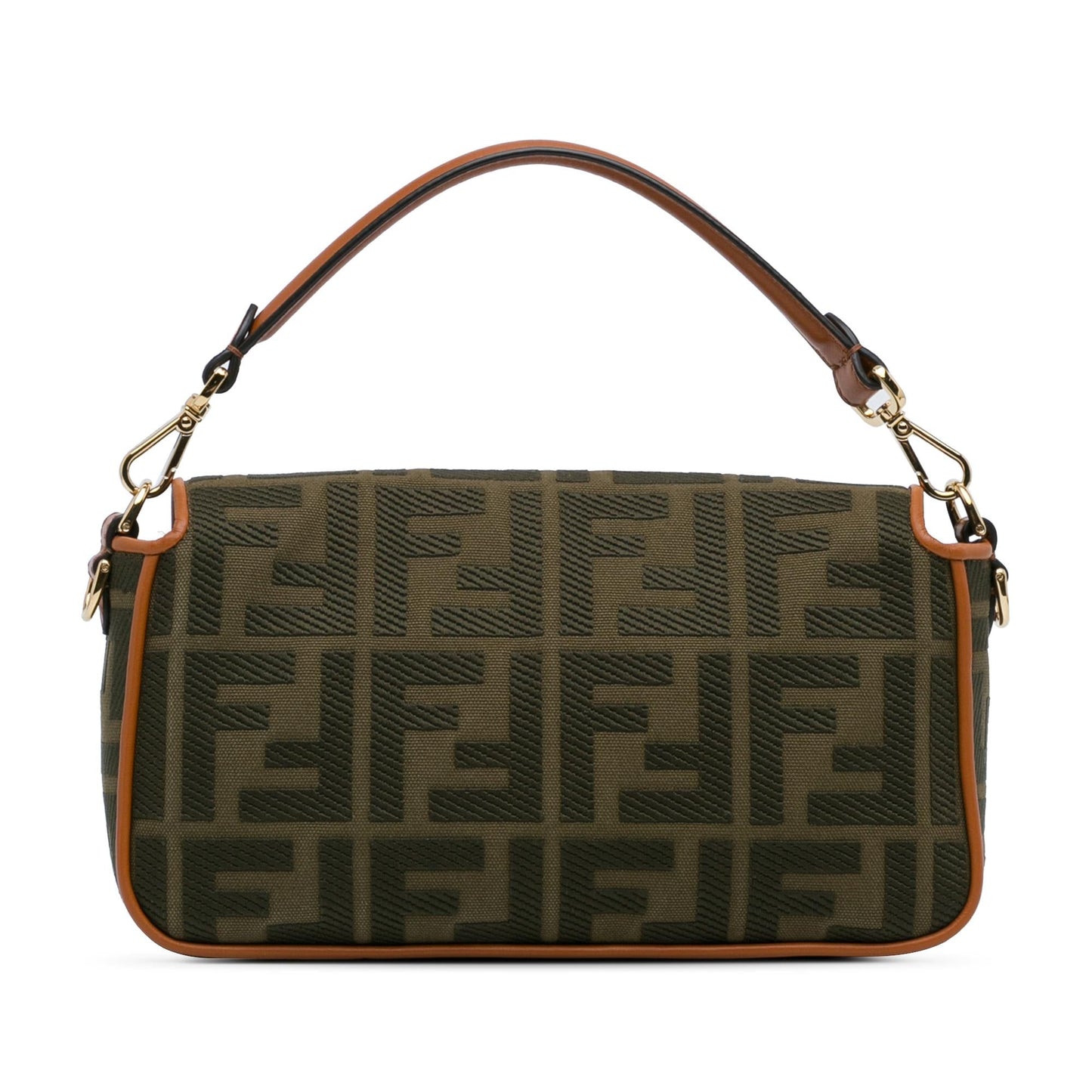 Luxury FendiZucca Embroidered Baguette Satchel (SHG-DLYg5k)