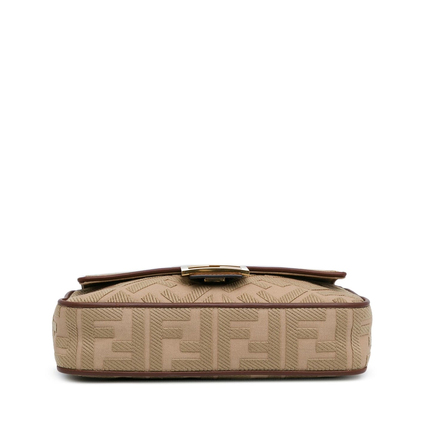 Luxury FendiZucca Embroidered Canvas Baguette Satchel (SHG-62z4Da)