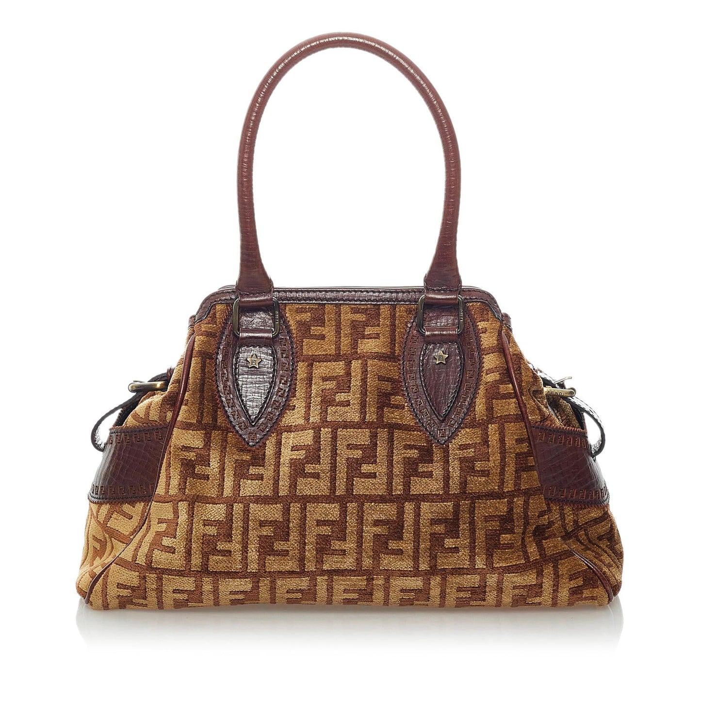 Luxury FendiZucca Etniko Canvas Handbag (SHG-33422)
