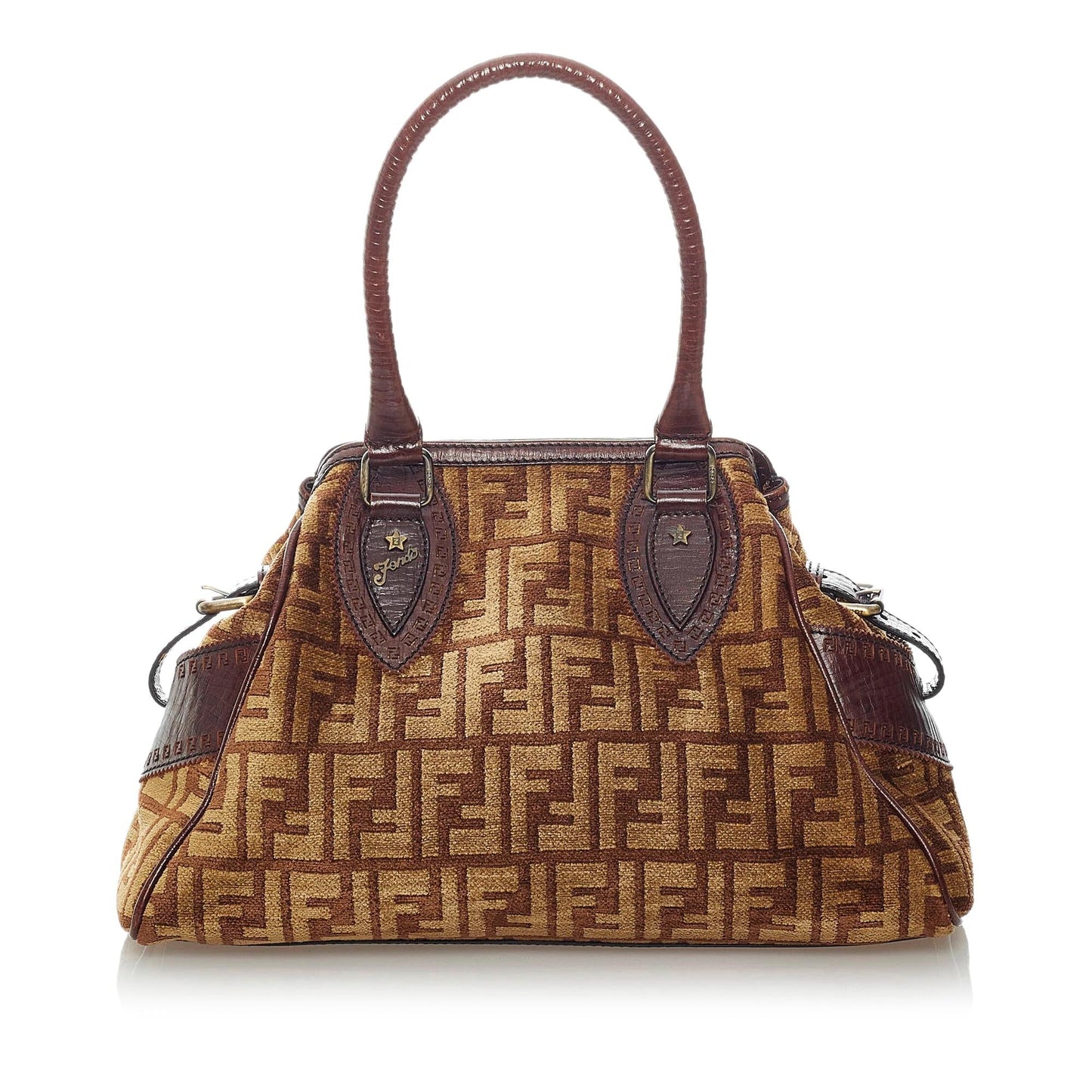 Luxury FendiZucca Etniko Canvas Handbag (SHG-33422)