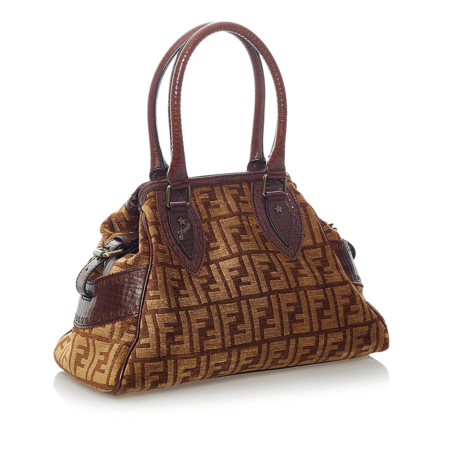 Luxury FendiZucca Etniko Canvas Handbag (SHG-33422)