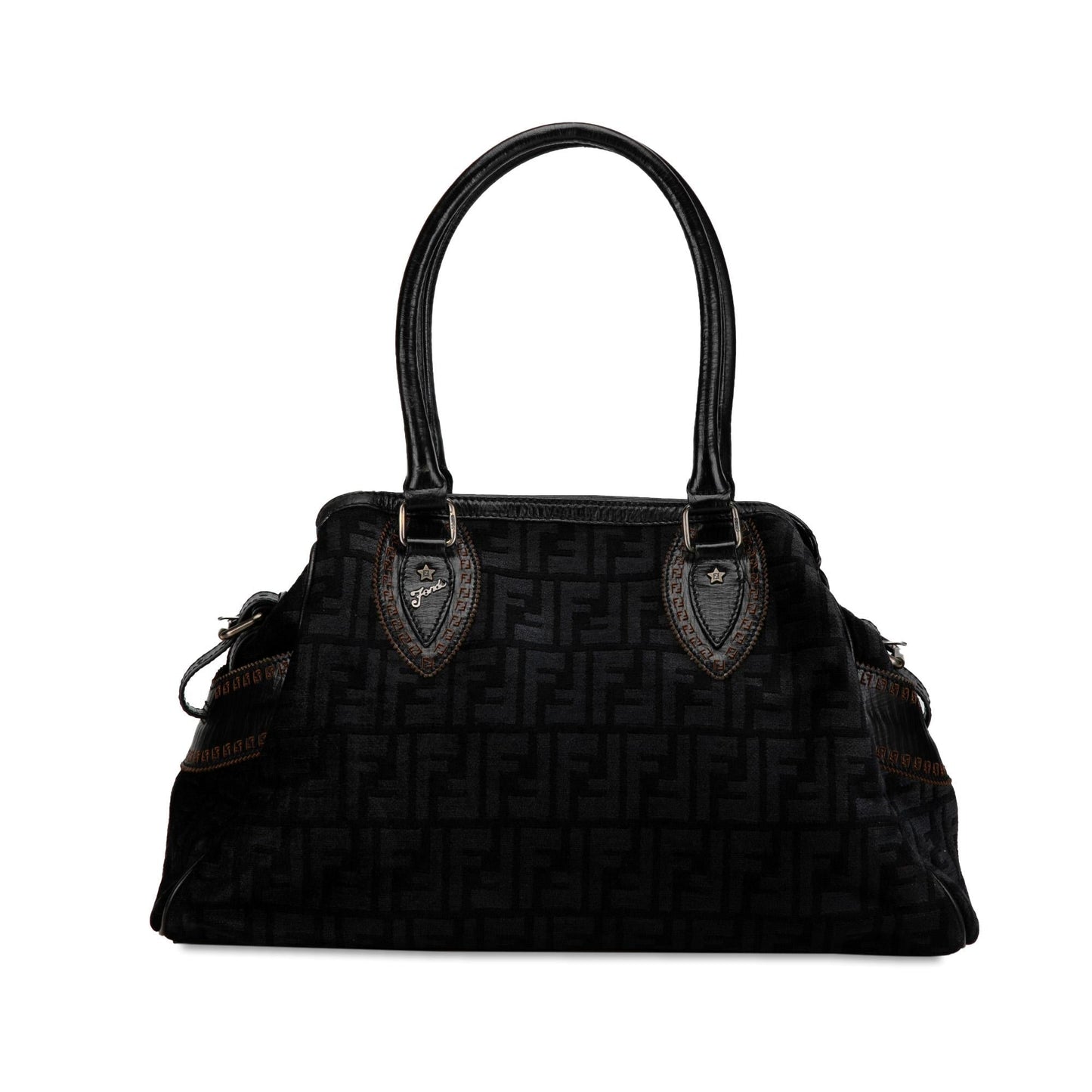 Luxury FendiZucca Etniko Canvas Handbag (SHG-Uh4Z1z)