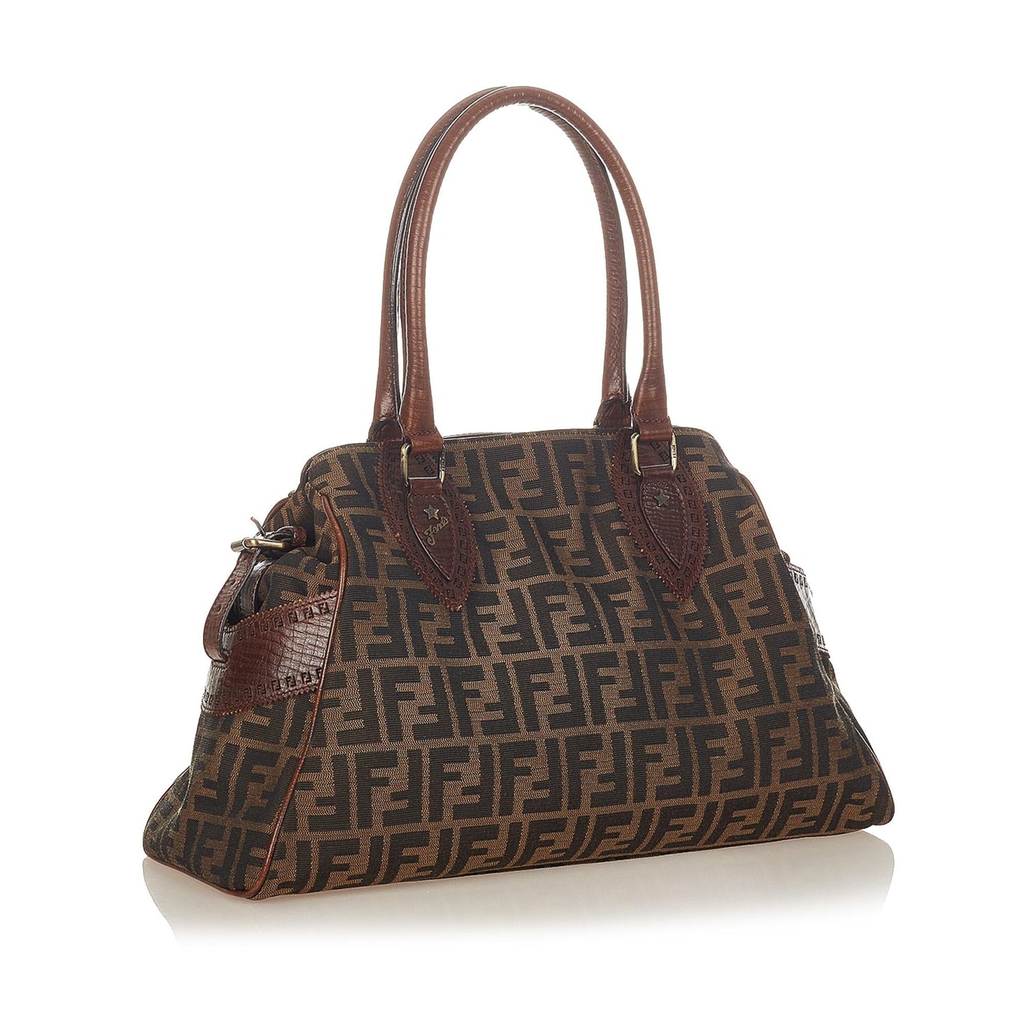 Luxury FendiZucca Etniko Canvas Shoulder Bag (SHG-26423)