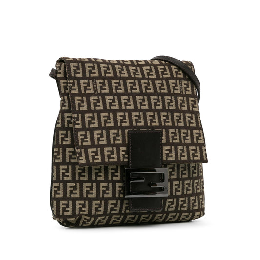 Luxury FendiZucca Flap Crossbody Bag (SHG-6LF65c)