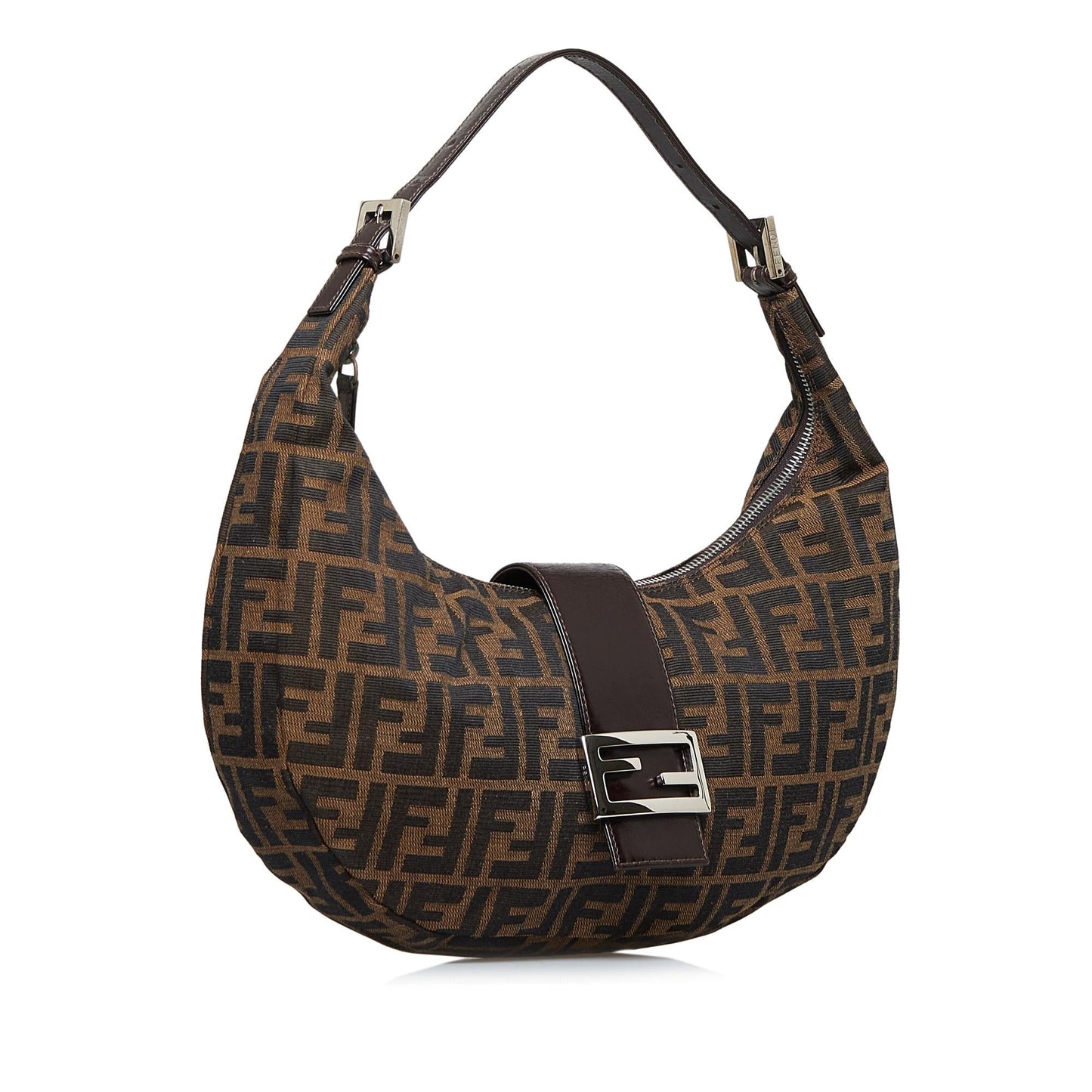 Luxury FendiZucca Half Moon Hobo (SHG-PNoVM9)