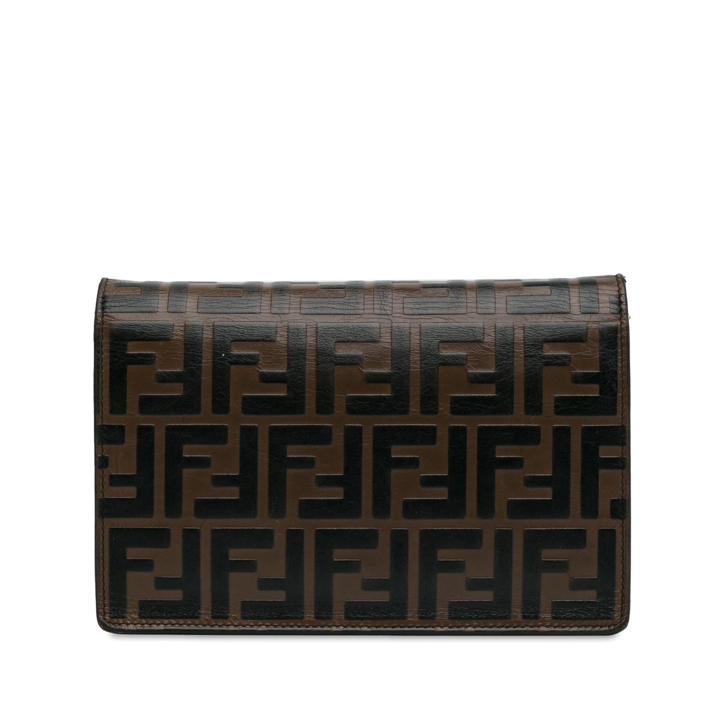 Luxury FendiZucca Kan I F Embossed Wallet on Chain (SHG-Du8lbp)
