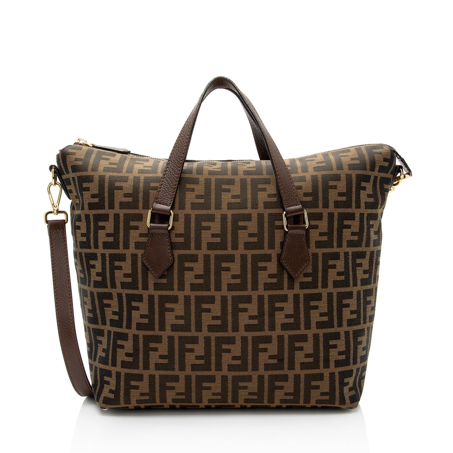 Luxury FendiZucca Large Convertible Tote (SHF-kcMUot)