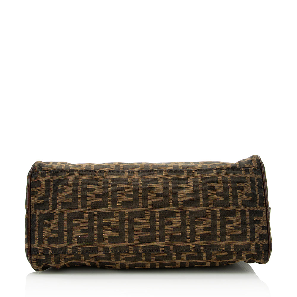 Luxury FendiZucca Leather Du Jour Small Tote (SHF-21714)