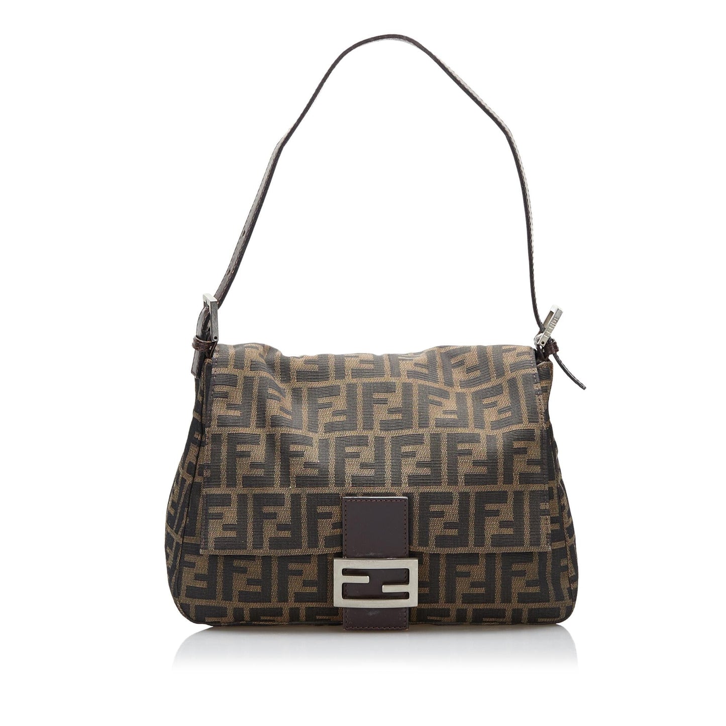 Luxury FendiZucca Mamma Forever Canvas Shoulder Bag (SHG-XkBLwP)