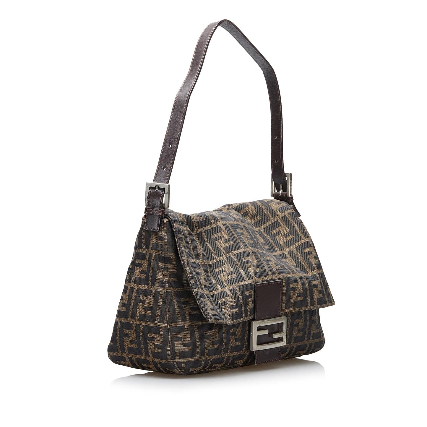 Luxury FendiZucca Mamma Forever Canvas Shoulder Bag (SHG-XkBLwP)
