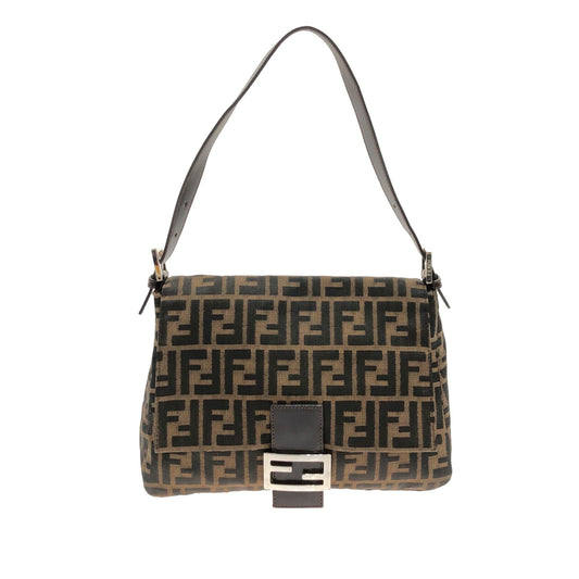 Luxury FendiZucca Mamma Forever Canvas Shoulder Bag (SHG-d4HwHV)