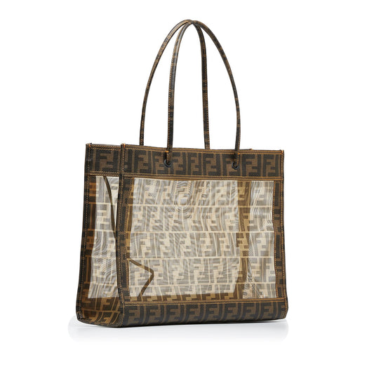 Luxury FendiZucca Mesh Tote (SHG-FB6wZh)