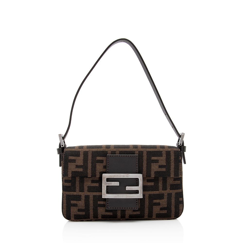 Luxury FendiZucca Mini Baguette Shoulder Bag (SHF-19228)