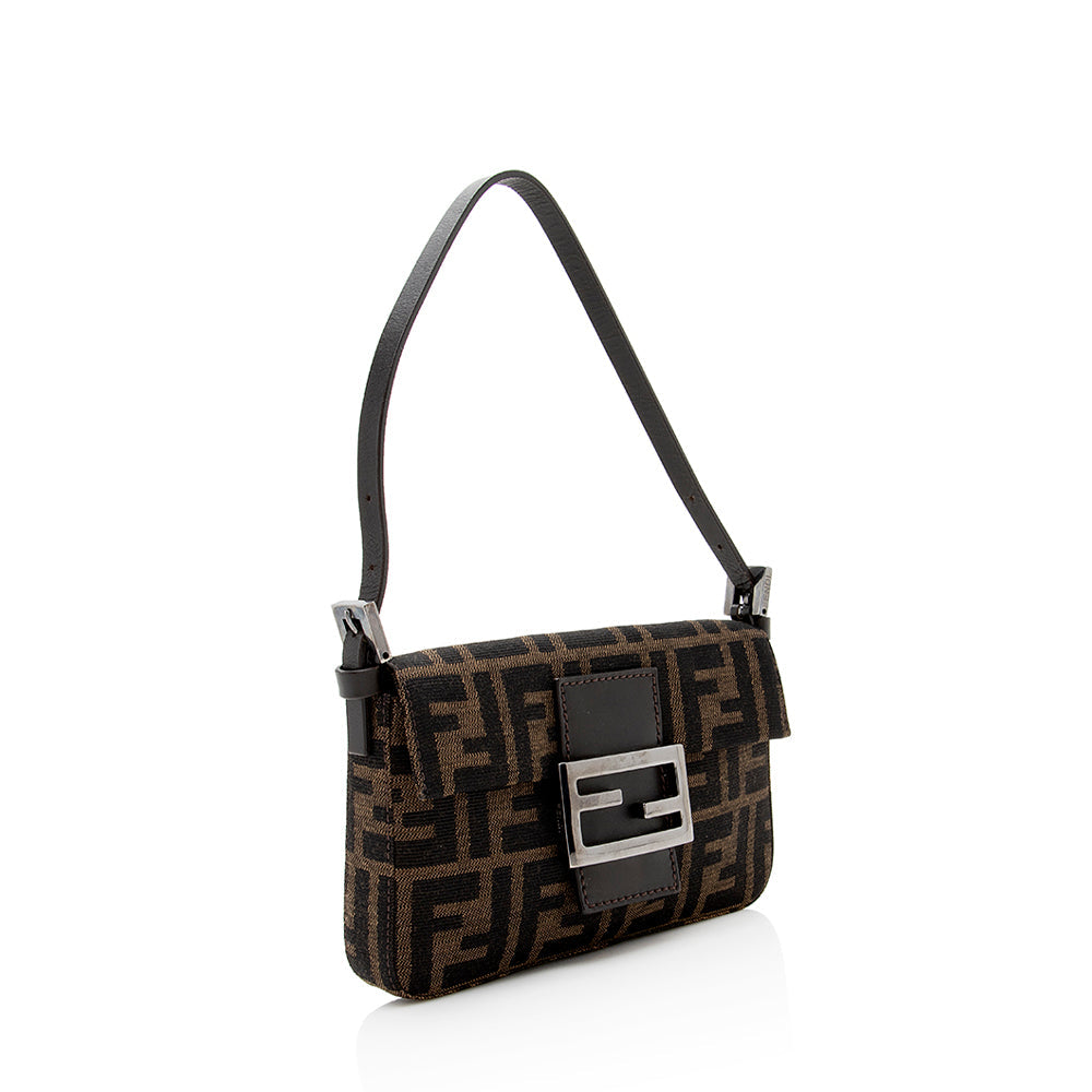 Luxury FendiZucca Mini Baguette Shoulder Bag (SHF-19228)