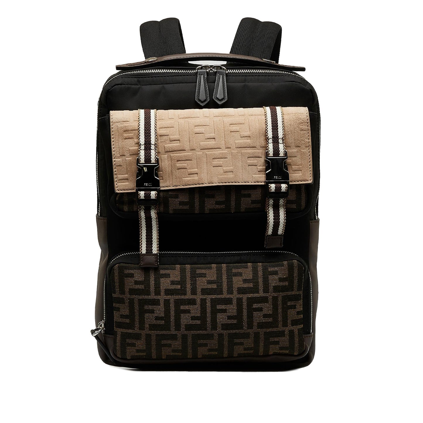 Luxury FendiZucca Multi Pocket Backpack (SHG-3ODPhV)