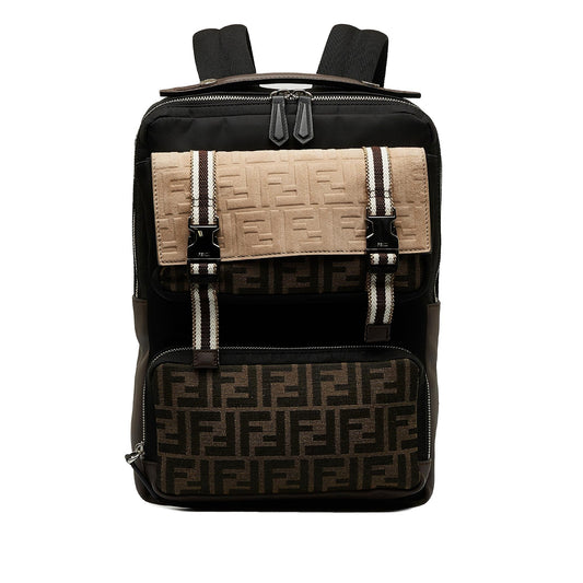 Luxury FendiZucca Multi Pocket Backpack (SHG-3ODPhV)