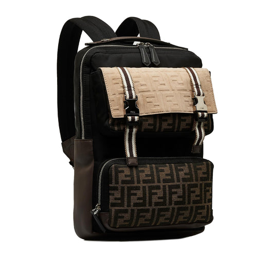 Luxury FendiZucca Multi Pocket Backpack (SHG-3ODPhV)