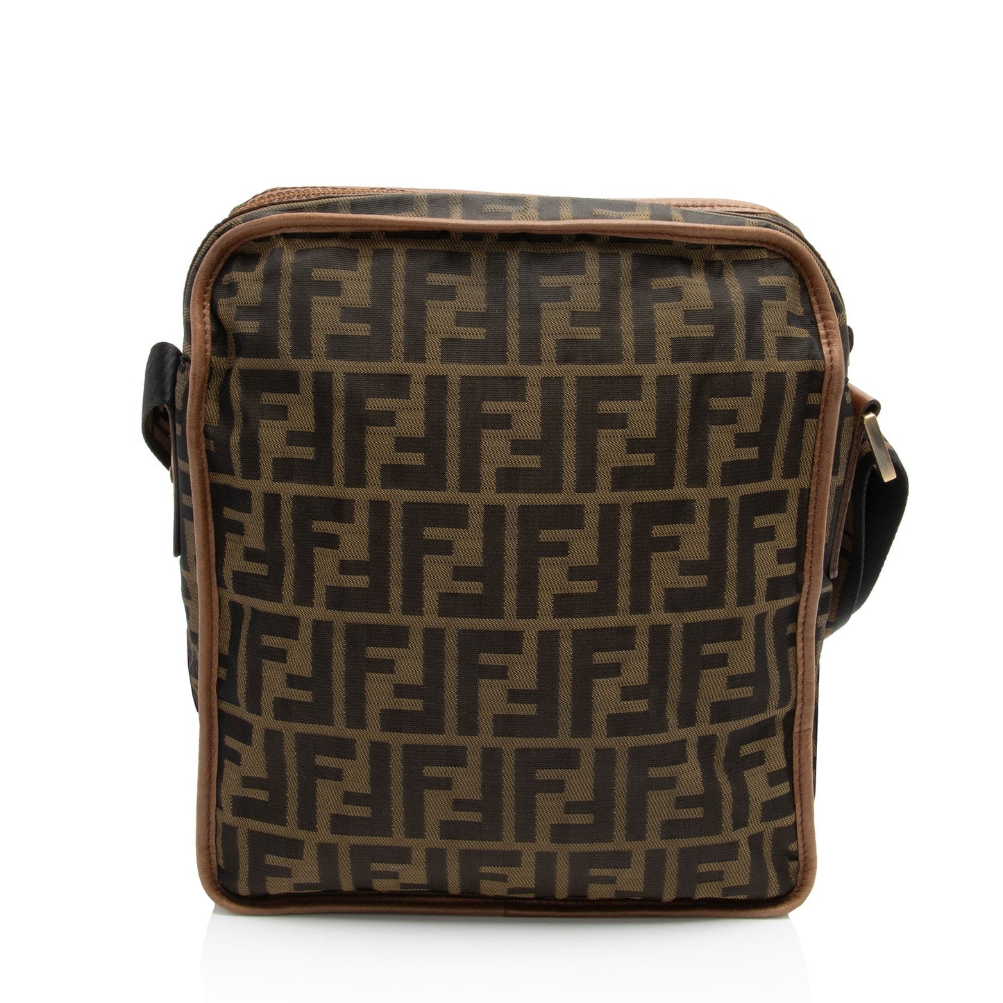 Luxury FendiZucca Canvas Zip Messenger (SHF-atYduB)