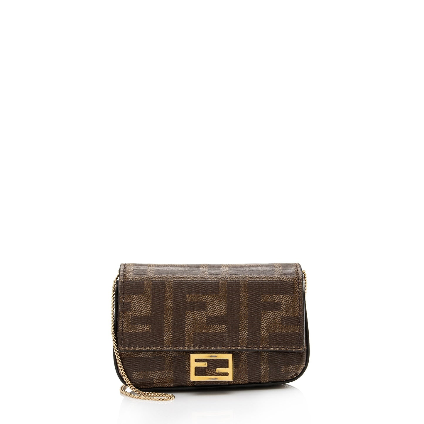 Luxury FendiZucca Spalmati Nano Baguette Charm Crossbody Bag (SHF-rpZREp)