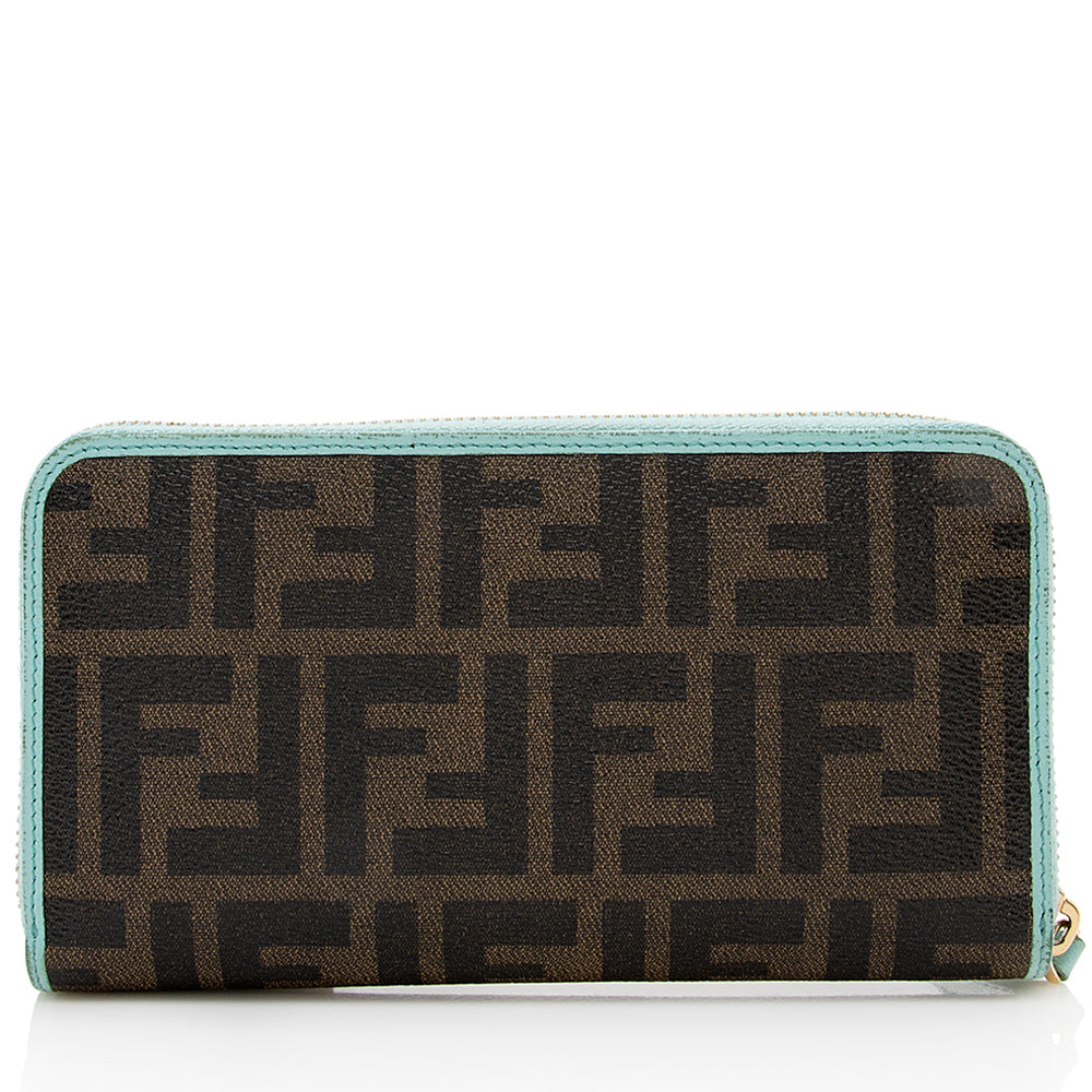 Luxury FendiZucca Spalmati Zip Around Wallet (SHF-19772)