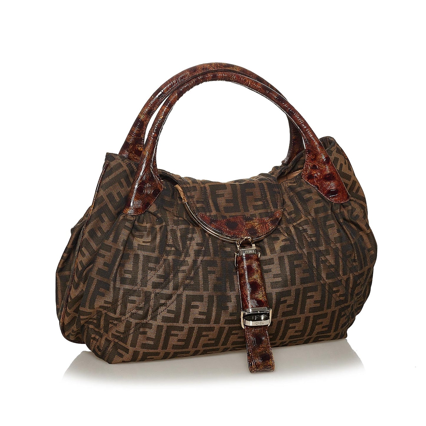 Luxury FendiZucca Spy Canvas Handbag (SHG-28363)